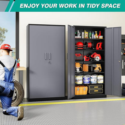 SISESOL Wide & Deep Metal Storage Cabinet