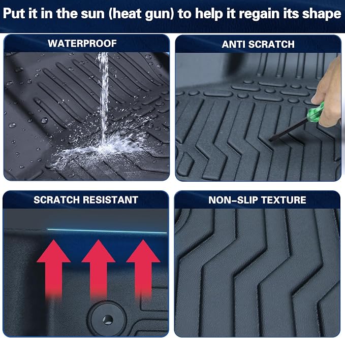 Floor Mats for 2013-2022 Buick Encore,All-Weather TPE Rubber Car Floor Mats Odorless Anti-Slip 1st & 2nd Row Black No Fit 2020-2023 Encore GX (2013-2022 Encore)