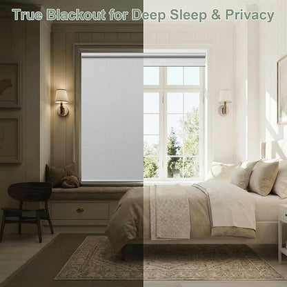Zshine Motorized Blackout Window Blinds Customize Width Remote Control Wireless