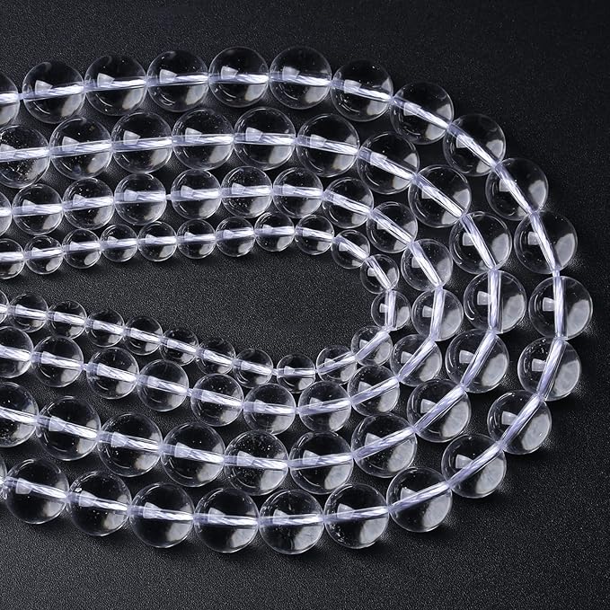 4MM 86PCS Natural Clear White Crystal Quartz Gemstone 3A Grade Round Loose Beads for Jewelry Making DIY Bracelet 1 Strand 15''