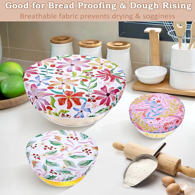 5-Size Reusable Beeswax Bowl Covers