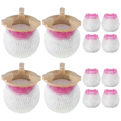 12 Pcs Gas Lamp Mantles with 179B Porcelain Attachment Ring, Soft Inverted Mantle, Lantern Mantles, Ideal for Outdoor Gas Lamps, Standard, & Inverted Gaslights