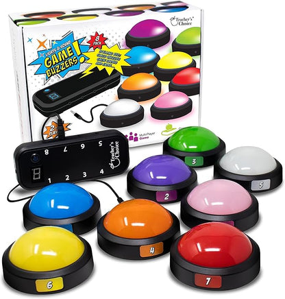Teacher's Choice Light Up Game Buzzer System, Displays The Winning Player Loud