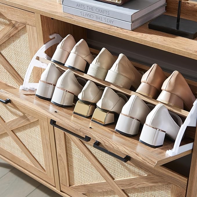 Shoe Storage Cabinet, Boho Shoe Organizer