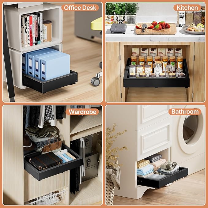 1 Pack Pull out Cabinet Organizer, Width Depth,