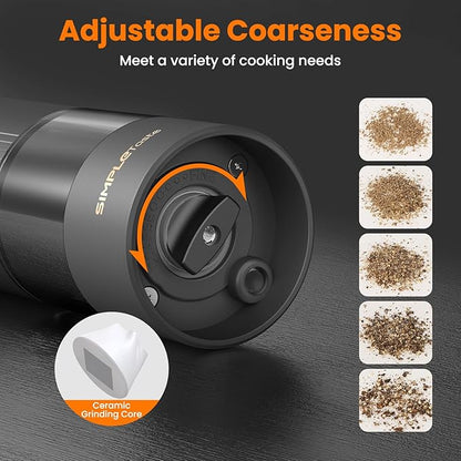 SIMPLETASTE Electric Salt and Pepper Grinder Set