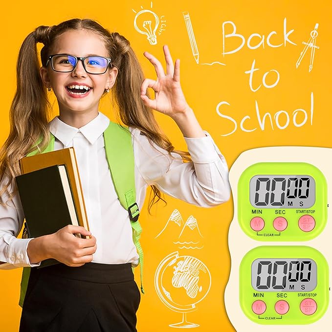 ZILLEEN Classroom Timer for Kids Teachers 2 Pack Digital Tmers