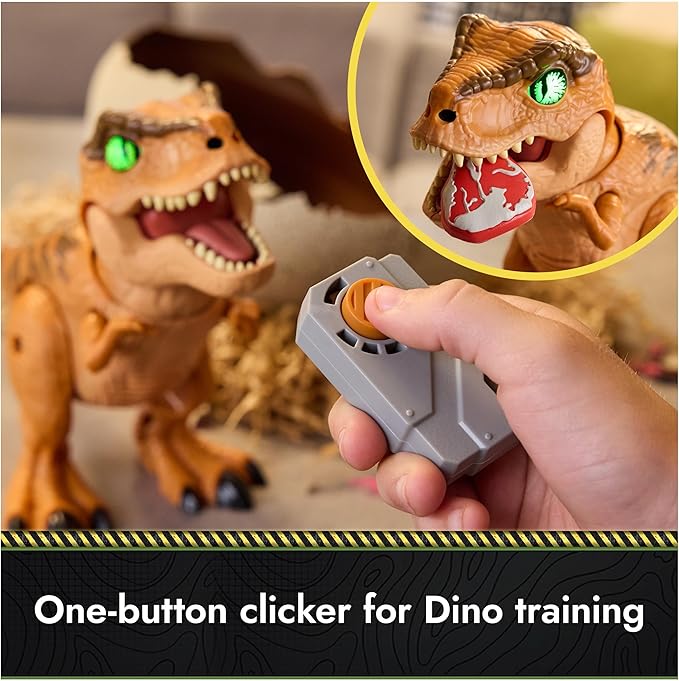 Jurassic World Interactive Toy Dinosaur & Egg, Hatch & Train Your own Baby Dino with 100+ Sounds & Reactions, Kids Toys for Boys & Girls Aged 5 & Up