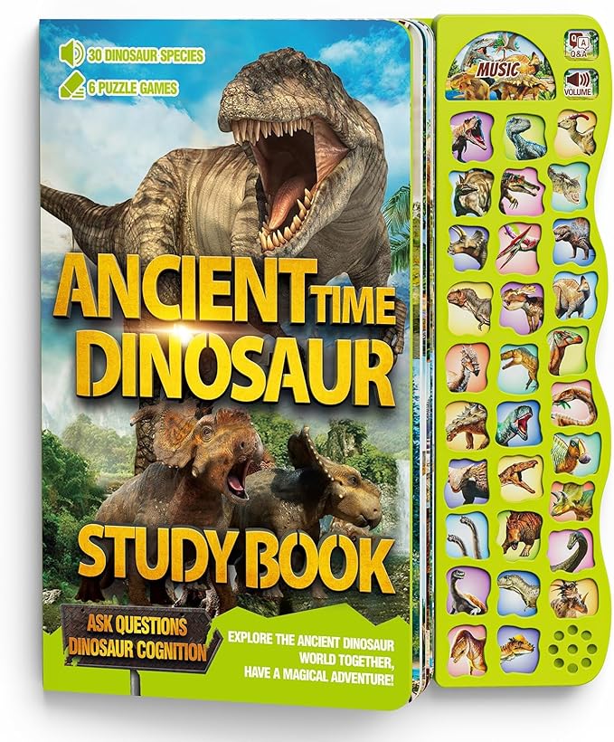Dinosaur Toys for Kids 3-5 Dinosaur Book with Sounds 30 Species Names & Realistic Sounds InteractiveToys for Boys Girls Kids 2 3 4 5 6 7 Year Old Dinosaur Toys Gifts(Dinosaur Book)