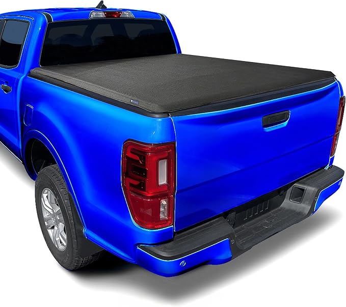 Tyger Auto T1X Soft Roll-Up in Fabric Truck Bed Tonneau Cover Compatible with 2024-2025 Ford Ranger | 5' (61") Bed | TG-BC1F9205X