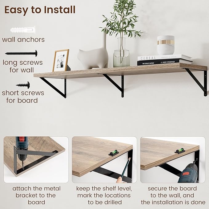 Axeman 12 Inch Deep Floating Shelves