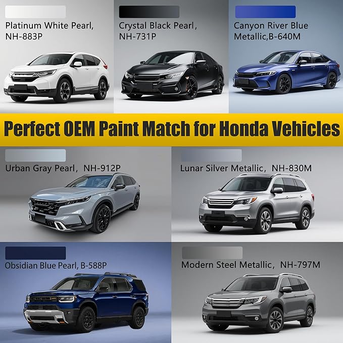 NH-578 Taffeta White Touch Up Paint Compatible with Honda, Exact Match Car Paint Pen Automotive Scratch Repair Remover Kit Quick & Easy Solution for Vehicle Chips and Nicks
