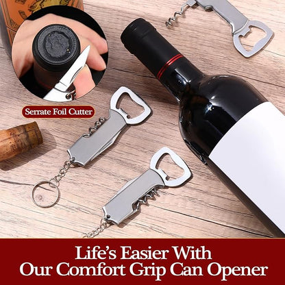 Ziliny 24 Pcs Bottle Opener Keychain Bulk Wine Bottle Beer Opener Keychain