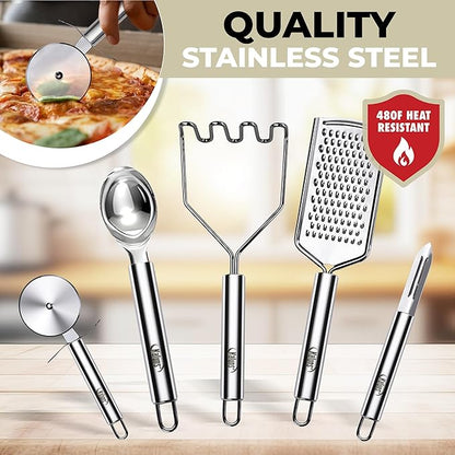 Kaluns 50 PCS Silicone Kitchen Utensils Set Complete Kitchen Set