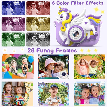Kids Camera for Girls Boys, 2.0 HD IPS Screen 1080P Kids Video Camera for 4 5 6 7 8 9 10 11Years Old, Kids Digital Camera for Toddler Age 3-12,Holiday Birthday Graduation Gift Toy for Girl Boy