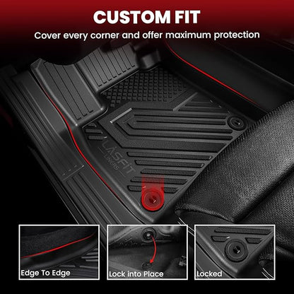 LASFIT Floor Mats Fits for Subaru Crosstrek 2023-2018 & Impreza 2023-2017, All Weather TPE Custom Fit Easy Clean Durable Car Accessories for Crosstrek & Impreza Base/Limited/Premium/Sport Floor Liners