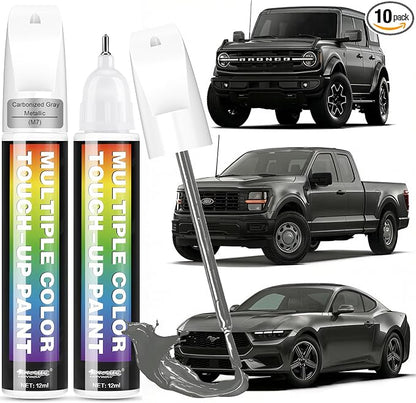 [2-PACK] Carbonized Gray Metallic(M7) for Ford Car Touch Up Paint,Pro-Grade Quick Drying-Mirror Polish Effect,Quick & Easy Premium Car Scratch Remover,Easy to Use