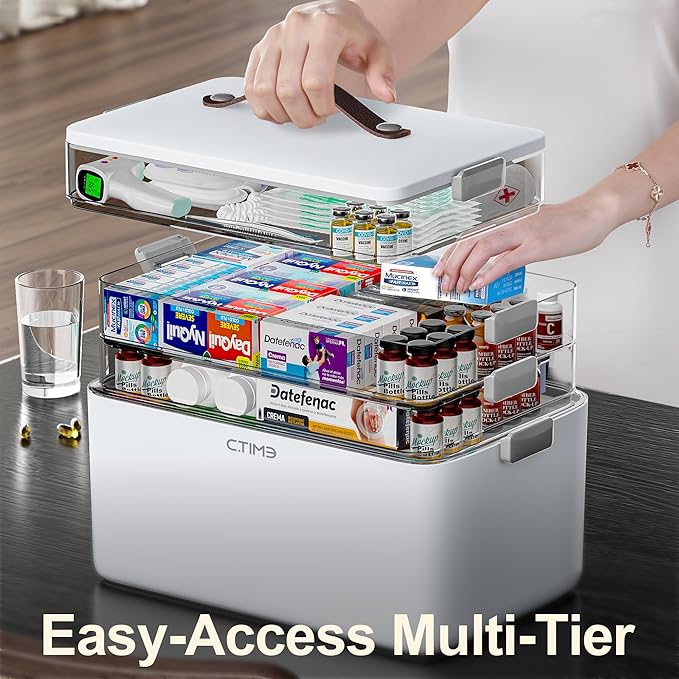 CTIME 4-Tier XL Medicine Organizer
