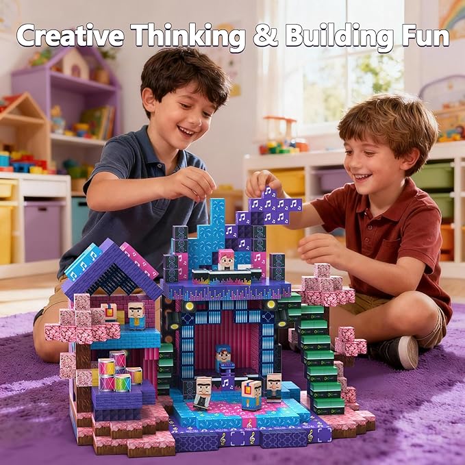 Magnetic Blocks 120PCS Magnet Building Blocks for Kids 4-12, Princess Sensory Girls Gift Educational Christmas Birthday Gifts Construction Toys