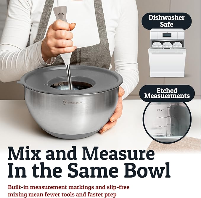 Priority Chef Stainless Steel Mixing Bowls