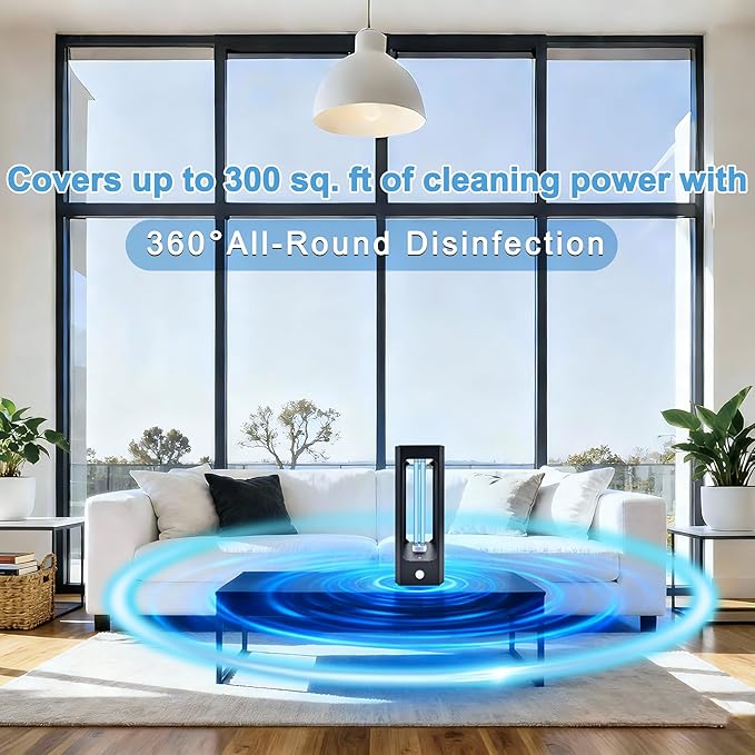 UV Light Sanitizer with Infrared Sensor and 3 Timers, 42W Excimer UVC lamp Light