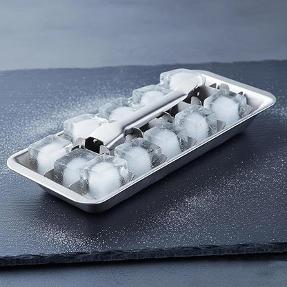 Stainless Steel Ice Cube Trays, 18-Slot Detachable & Easy-Release Freezer Tray
