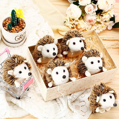 Zubebe Mini Hedgehog Toy Bulk Halloween School Gifts Plush Operation Christmas Stuffed Animal 4 Inch Small Party Favor Decoration DIY Keychain Kid Children Classroom for Baby Shower Birthday(24 Pcs)