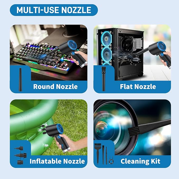 ATEngeus Compressed Air Duster, Electric Air Duster, Cordless Air Duster