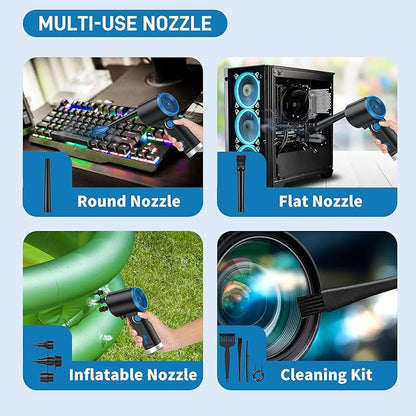 ATEngeus Compressed Air Duster, Electric Air Duster, Cordless Air Duster