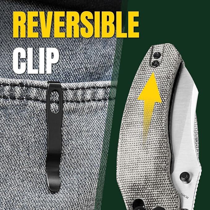 Kizer Bulldog Folding Pocket Knife, 3" Sheepsfoot Blade Folding Knife, 154CM Steel Micarta Handle Pocket Knife, Small EDC Knife for Outdoor Indoor Camping Hunting Fishing Survival V3672C2