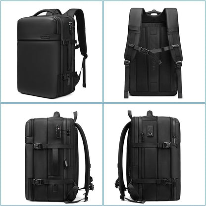 Vacuum Travel Backpack, 70L Expandable Air Vacuum Backpack for Travel, Vacpack Travel Vacuum Bags with Pump, TSA Lock, USB Charging Port, Waterproof
