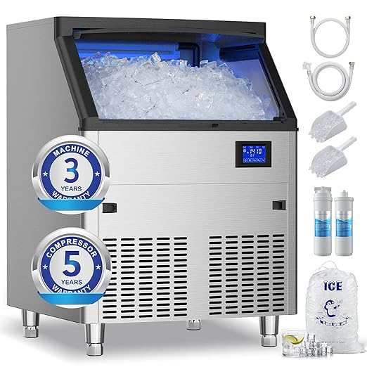 Coolake Commercial Ice Maker Machine 450lbs/24H