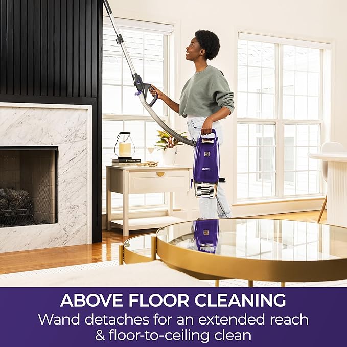 Kenmore BU4018 Intuition Bagged Upright Vacuum Lift-Up Carpet Cleaner 2-Motor Power Suction with HEPA Filter,3-in-1 Combination, Upholstery Tool for Hardwood Floor, Pet Hair, Purple