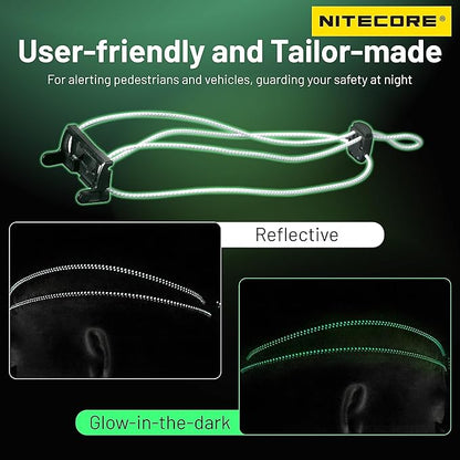 Nitecore NU21 360 Lumen Ultra Lightweight Outdoor Headlamp Dual Beam USB-C Rechargeable Headlight Tag (White)