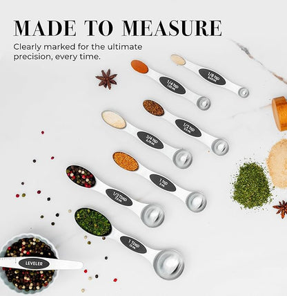 Stanless Steel Magnetic Measuring Spoons Set