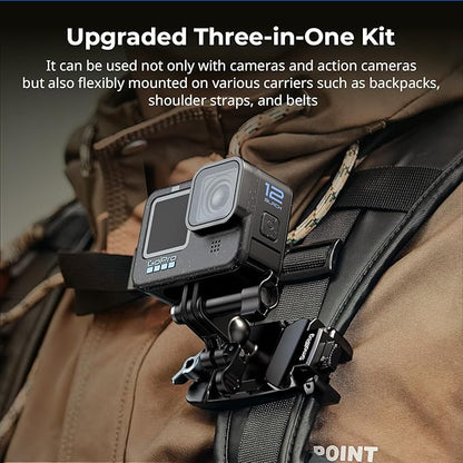 SMALLRIG Universal Three-in-One Camera Clip Kit, Quick Release System, Backpack