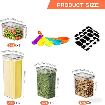 24 Pack Airtight Food Storage Containers
