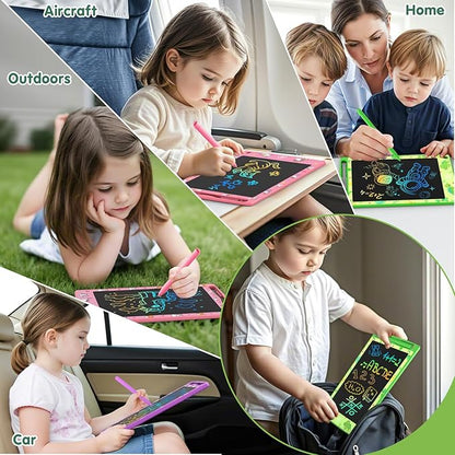 4 Pack LCD Writing Tablet for Kids, 8.5 Inch Colorful Doodle Board Drawing Pad, Party Favor Educational Learning School Prize Birthday Gifts for Boys Girls Age 3 4 5 6 7 8