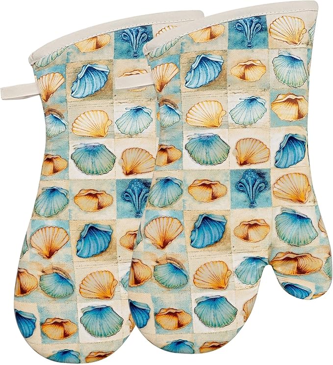 Oven Mitts Gloves 1 Pair Heat Resistant 480 ℉ Non Slip Clear Silicone Printed