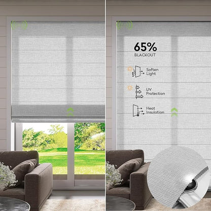 ZSTARR Smart Roman Shades Rechargeable Motorized Blinds