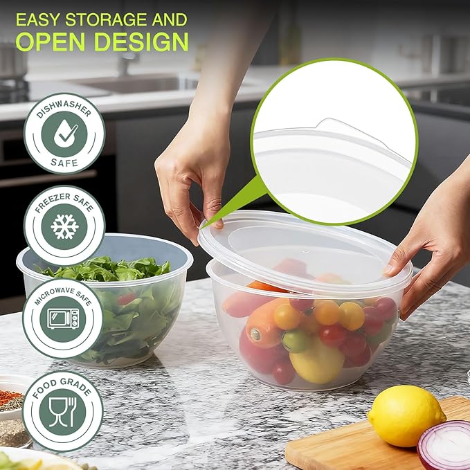 Greentainer Plastic Mixing Bowls