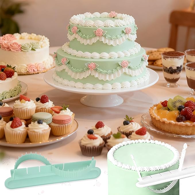 4PCS Cake Arch Guide Tool, Adjustable Fondant Cake Arc Ruler, Practical Baking
