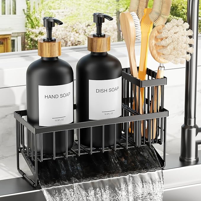 Cisily Kitchen Dish Soap Dispenser Set
