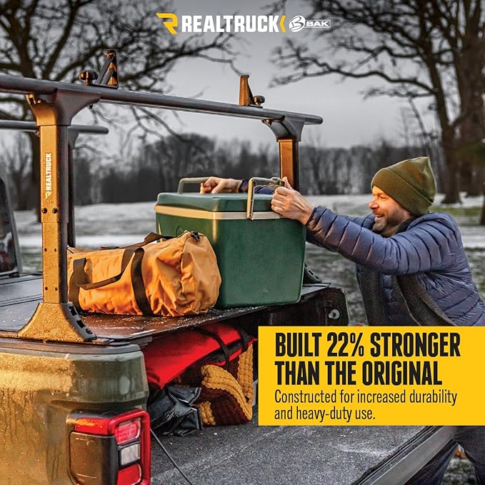 RealTruck BAK MX4 TS Hard Folding Truck Bed Tonneau Cover | 449427TS | Fits 2016-2023 Toyota Tacoma w/Track System 6' 2" Bed (74.4")