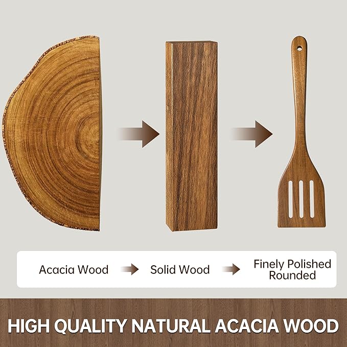 Wooden Utensil Set 8 Pcs