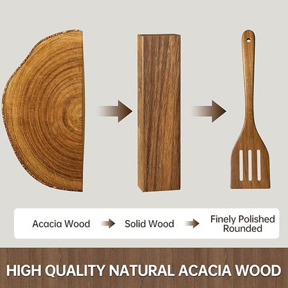 Wooden Utensil Set 8 Pcs
