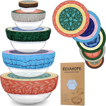 5-Size Reusable Beeswax Bowl Covers