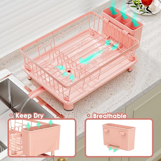GAOKASE Dish Drying Rack, Stainless Steel-Dish Rack, Dish Racks