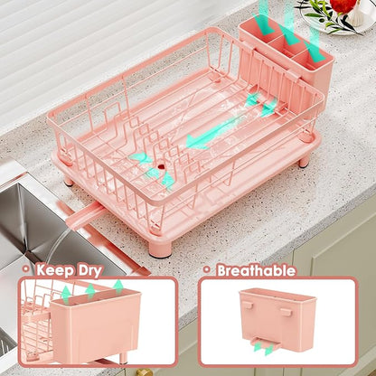 GAOKASE Dish Drying Rack, Stainless Steel-Dish Rack, Dish Racks