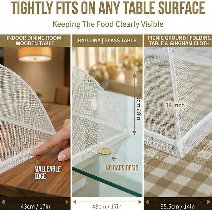 4-Pack Food Cover Mesh Food Tent